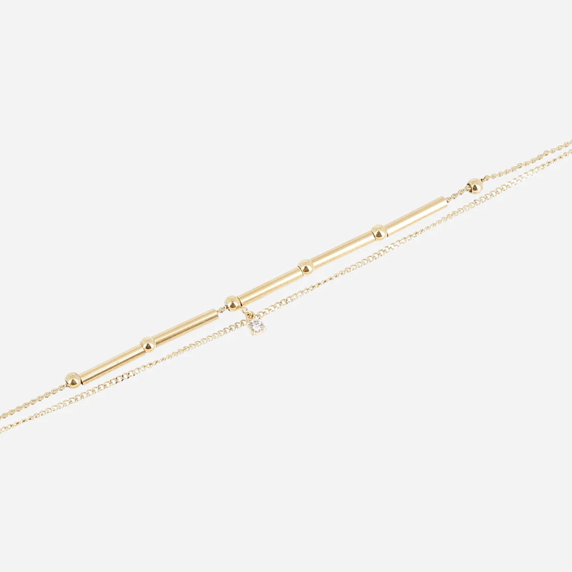Zag Bijoux Tube Bracelet [COLOUR:Yellow Gold Plate]