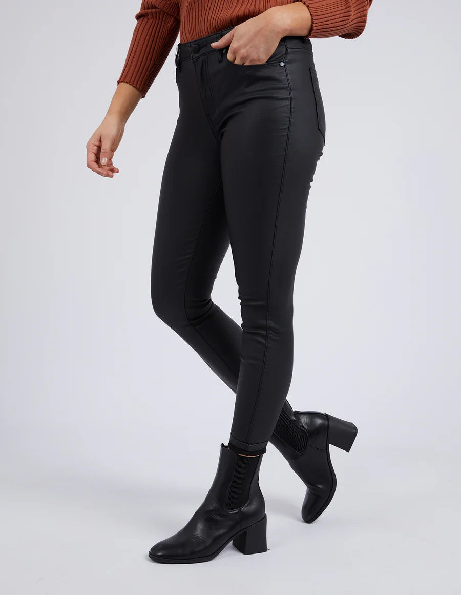Chicago Coated Denim Pant Black | Black Pants | Women's Pants | Little Extras Lifestyle | Forbes Women's Boutique