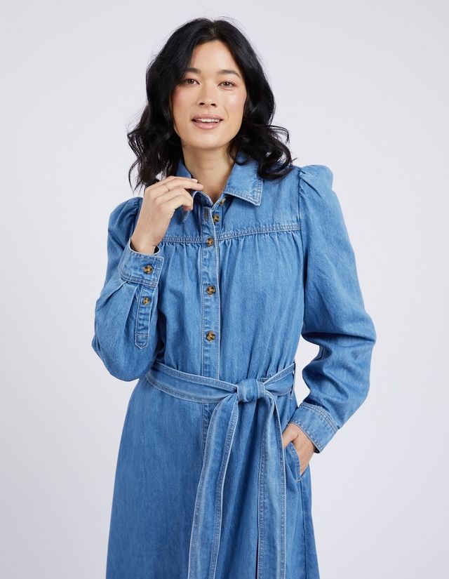 Elm Lucinda Denim Shirt Dress [COLOUR:Blue SIZE:8]