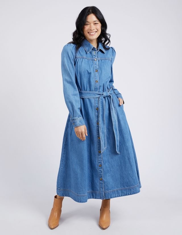 Elm Lucinda Denim Shirt Dress [COLOUR:Blue SIZE:8]