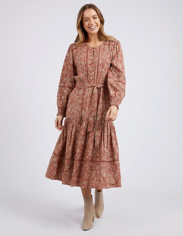 Foxwood Juliette Paisley Dress [COLOUR:Berry SIZE:8]