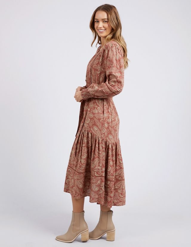 Foxwood Juliette Paisley Dress [COLOUR:Berry SIZE:8]