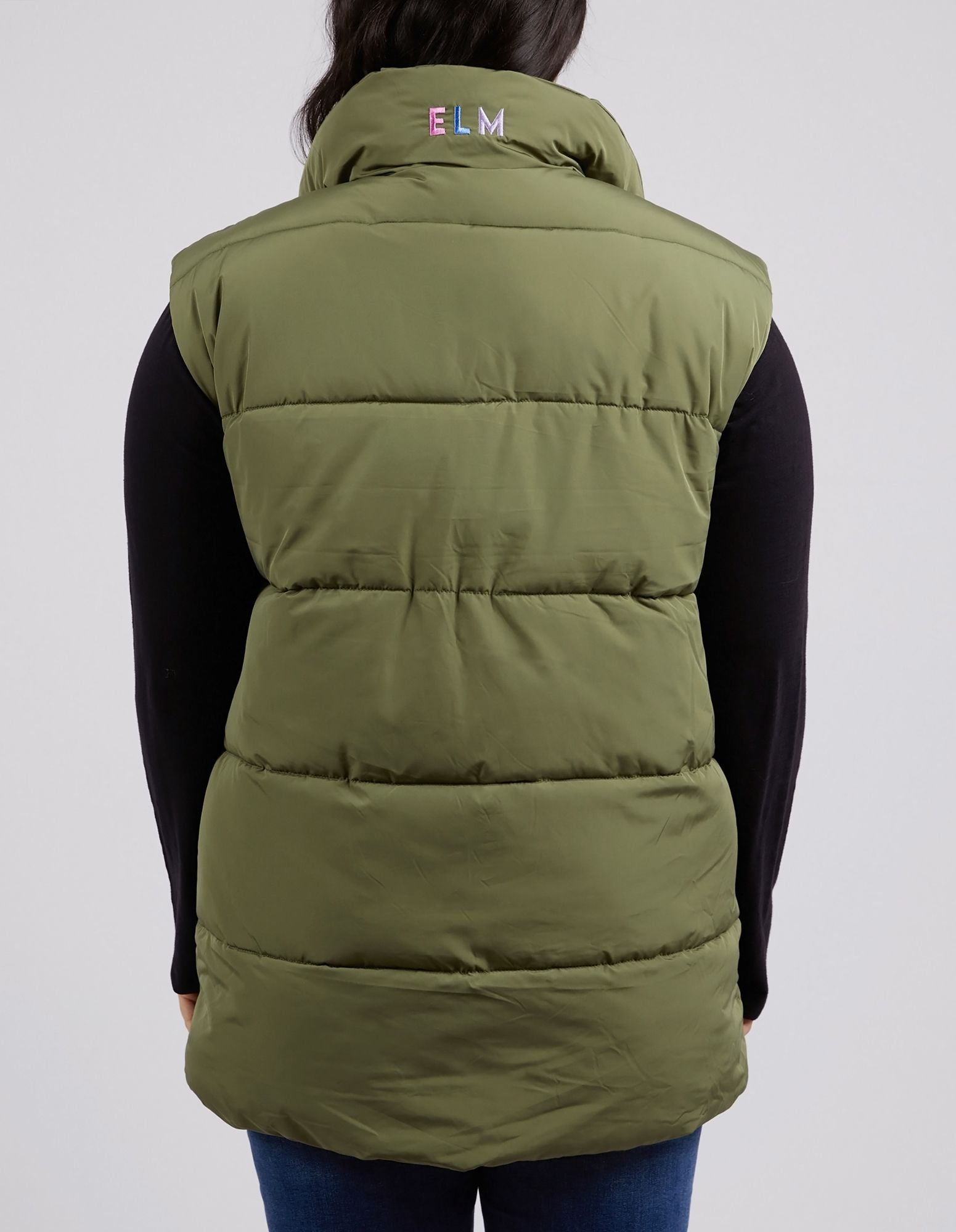 Elm Longline Puffer Vest [COLOUR:Clover   SIZE:S]