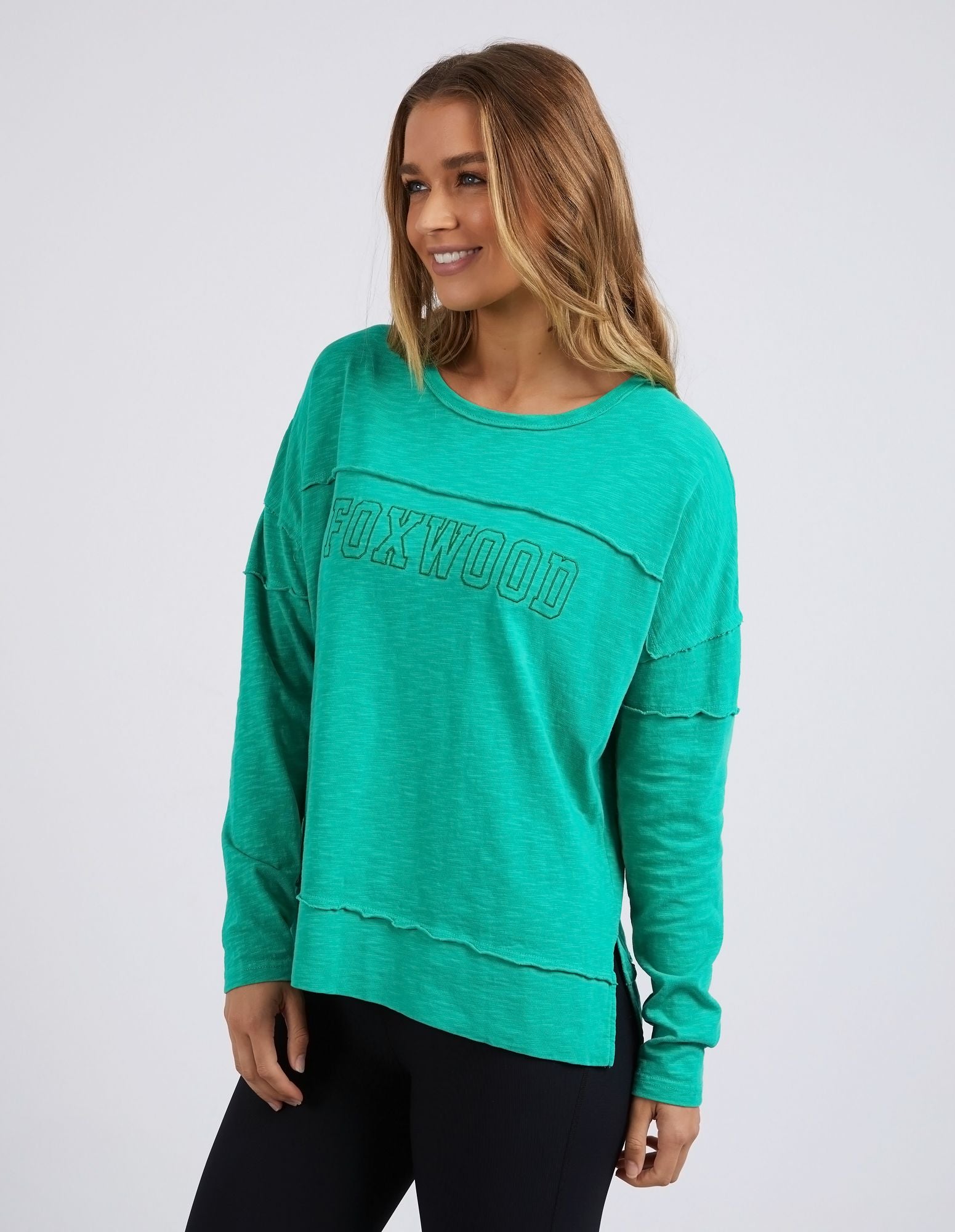Foxwood Throw On Tee | Women's Tops | Relaxed Fit Long Sleeve | Women's Clothing Online Store | Little Extras Lifestyle Australia