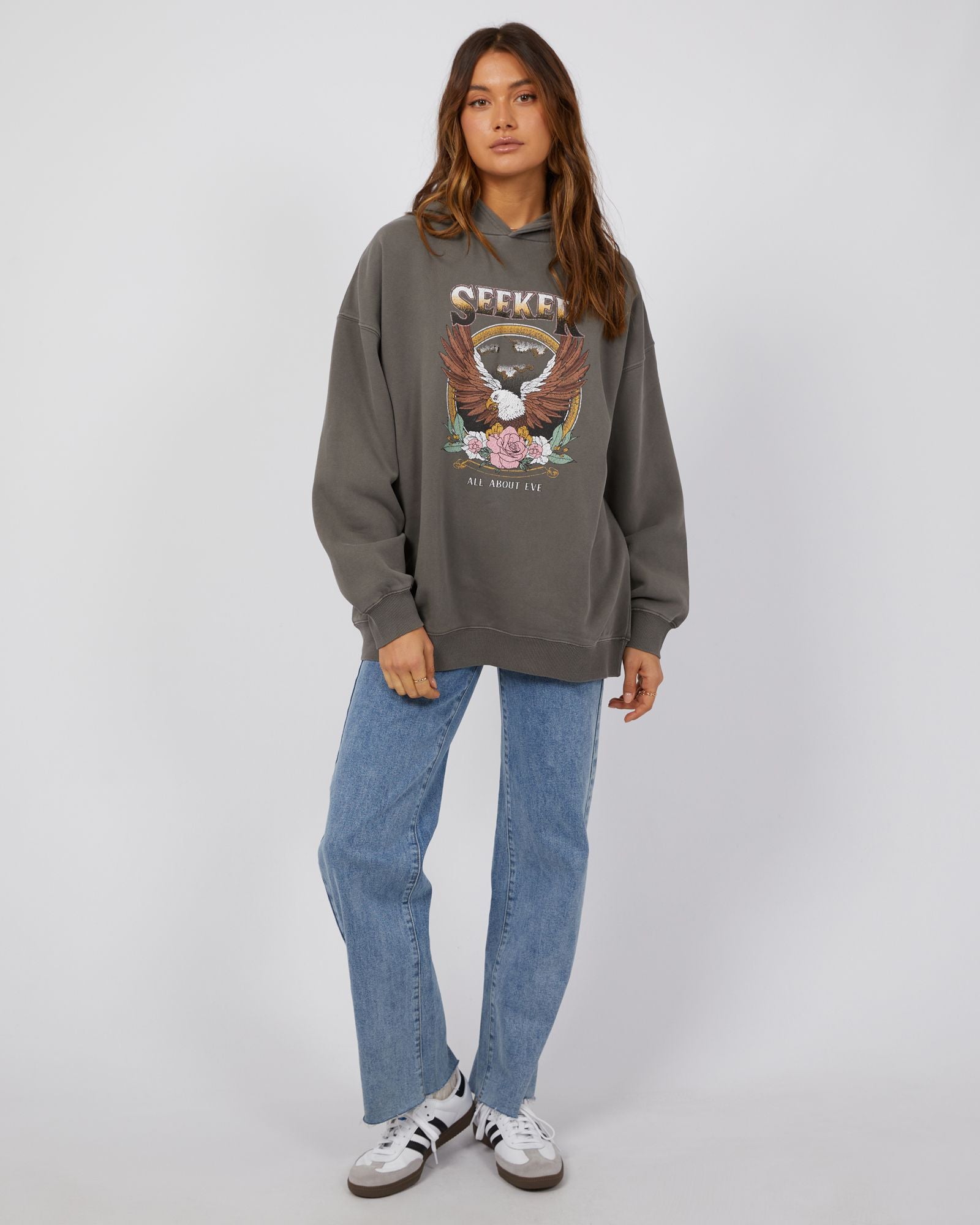 Seeker Oversized Hoodie | Thick Brushed Fleece with Exclusive Chest Print | Relaxed Fit in Cotton Blend