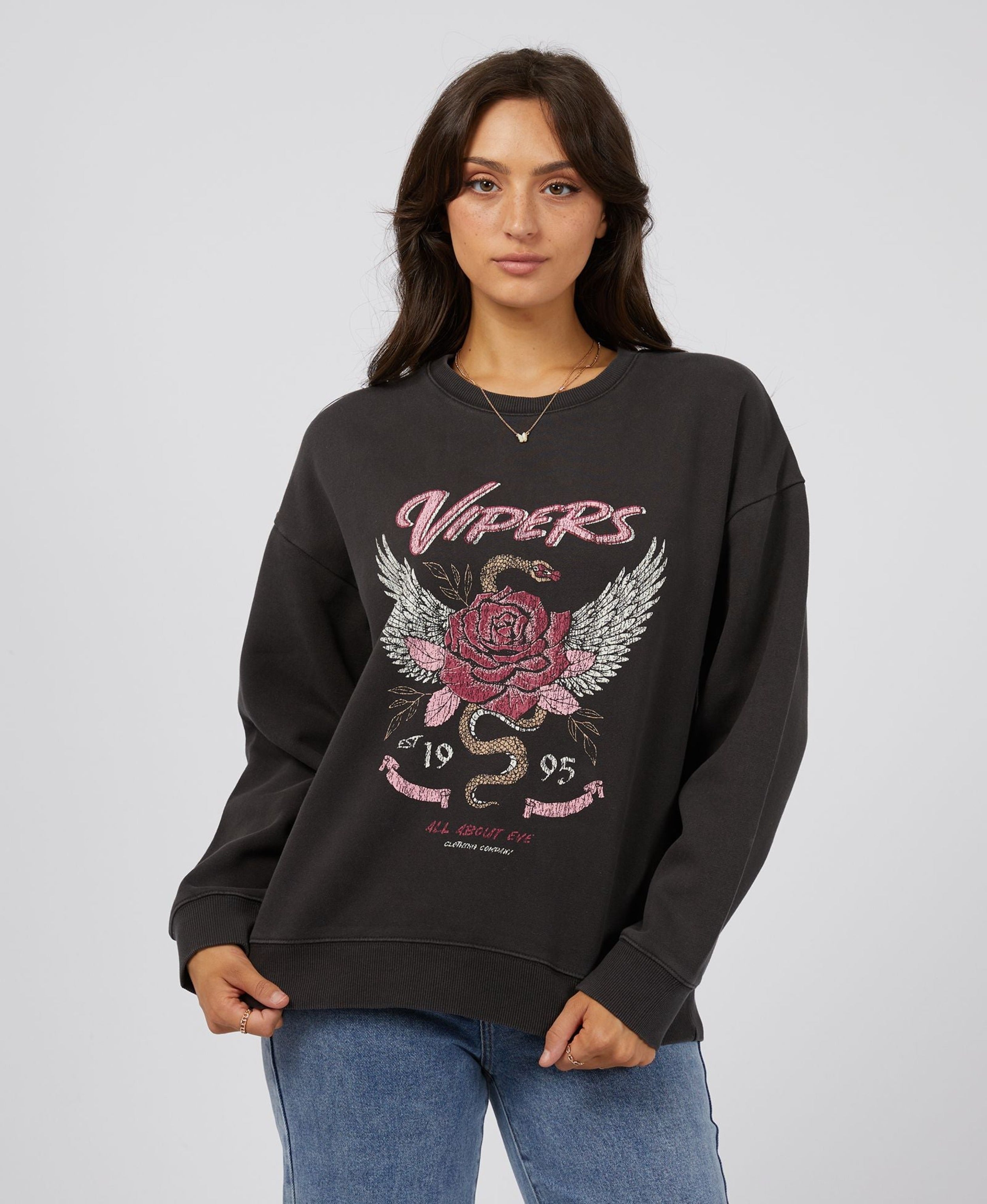 Viper Standard Crew Sweatshirt | Soft Cotton Blend with Exclusive AAE Graphic | True to Size Fit for Off-Duty Style