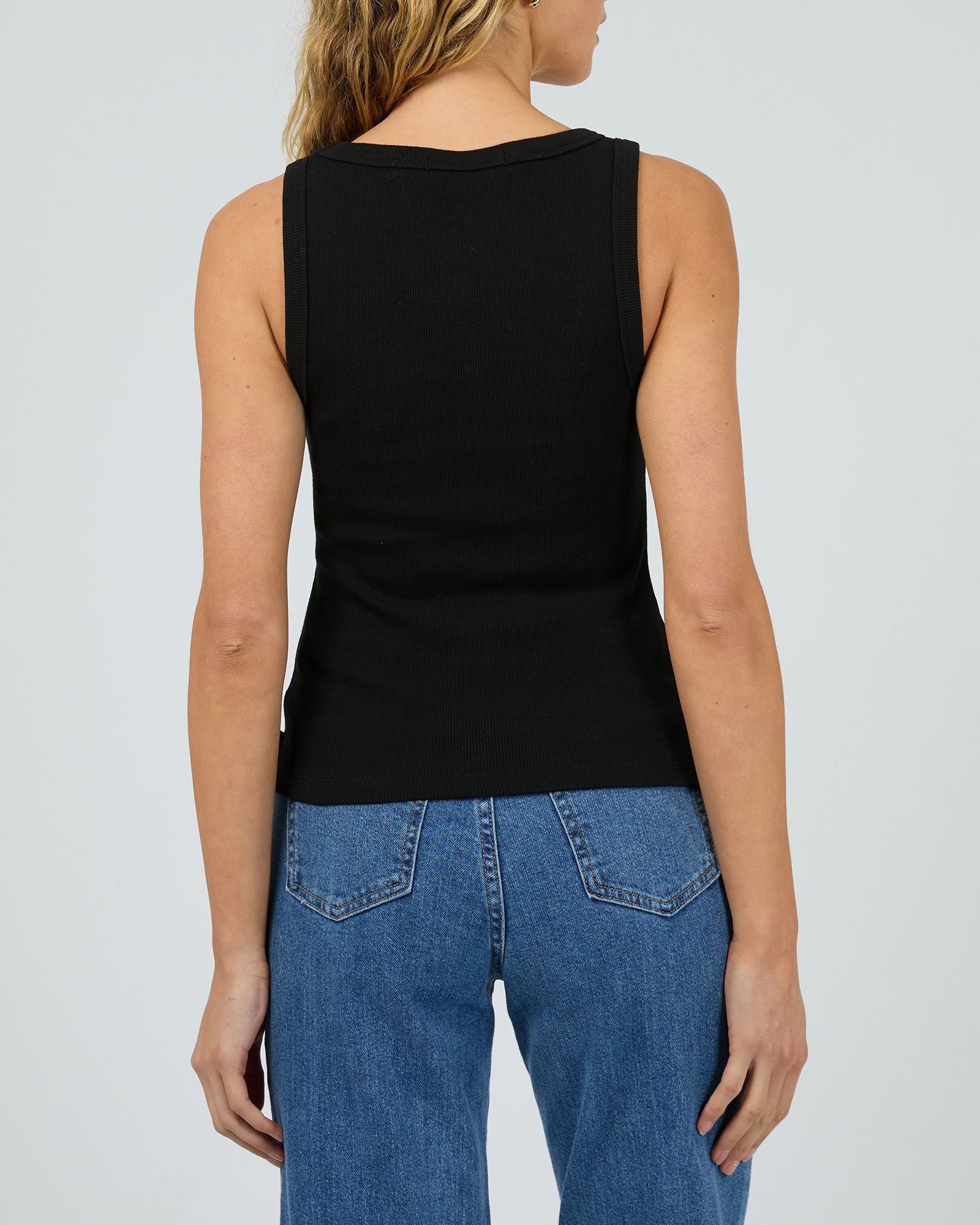 Back view of Silent Theory Mia Tank – scoop neck cotton tank