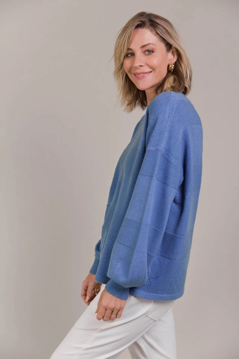 Reversible Knit Jumper | Round Neck with Button-Down Detail | Relaxed Fit with Drop Shoulders and Ribbed Cuffs