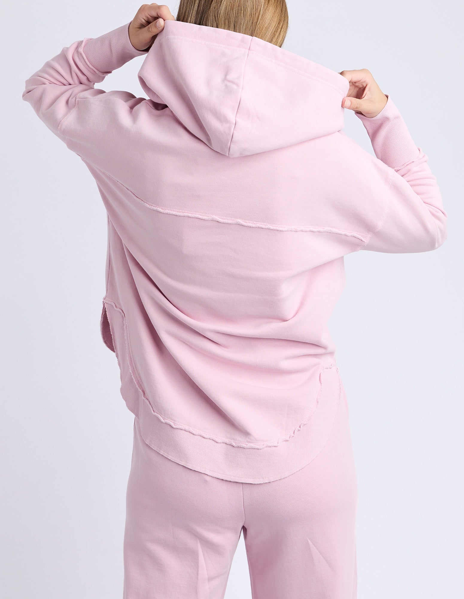 Foxwood pink cotton hoodie | 100% cotton embroidered logo Hooded Sweatshirt
