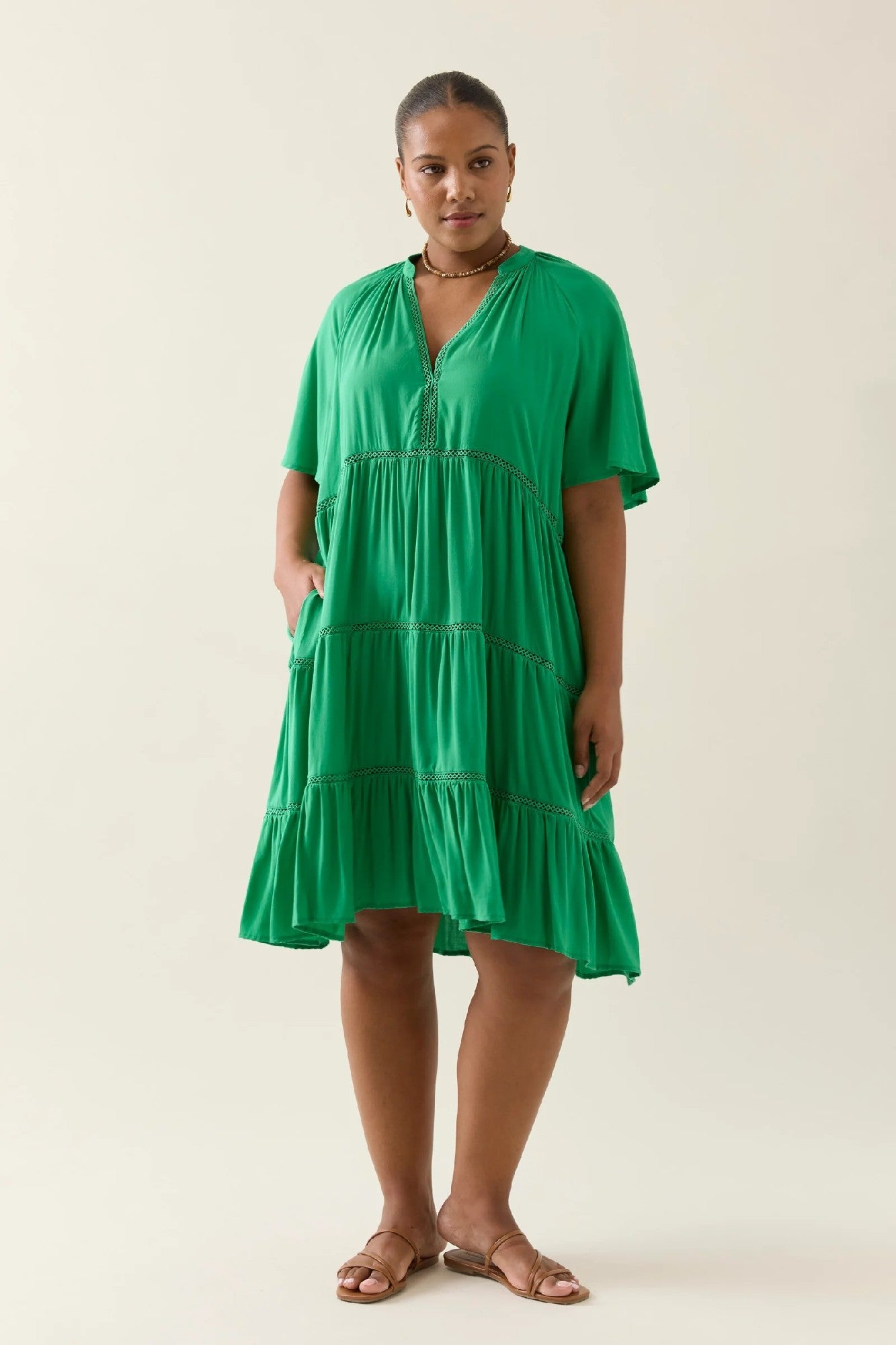 Isle Of Mine Midi Dress in Green