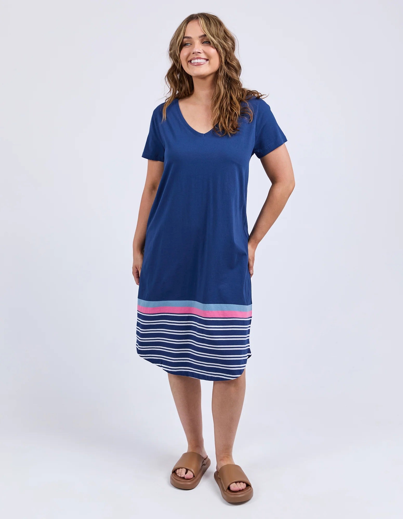 Elm Sylivia Tee Dress ( Blue Depths) Size 10