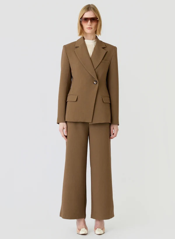 Esmaee Zenith Blazer in mocha | single-button front office jacket