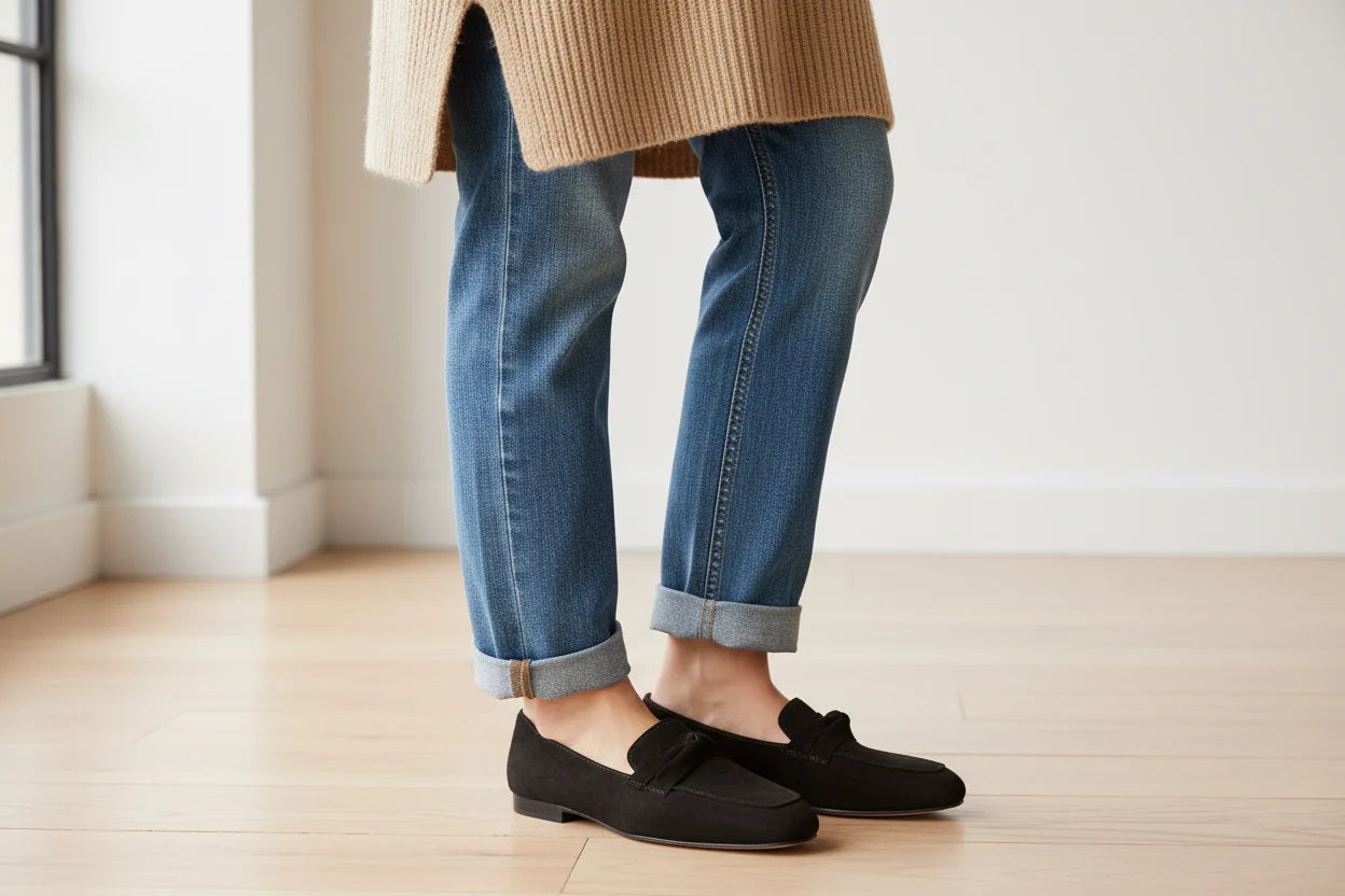 Top End Marcee Loafer in Chocolate Suede | Women's Shoes Australia