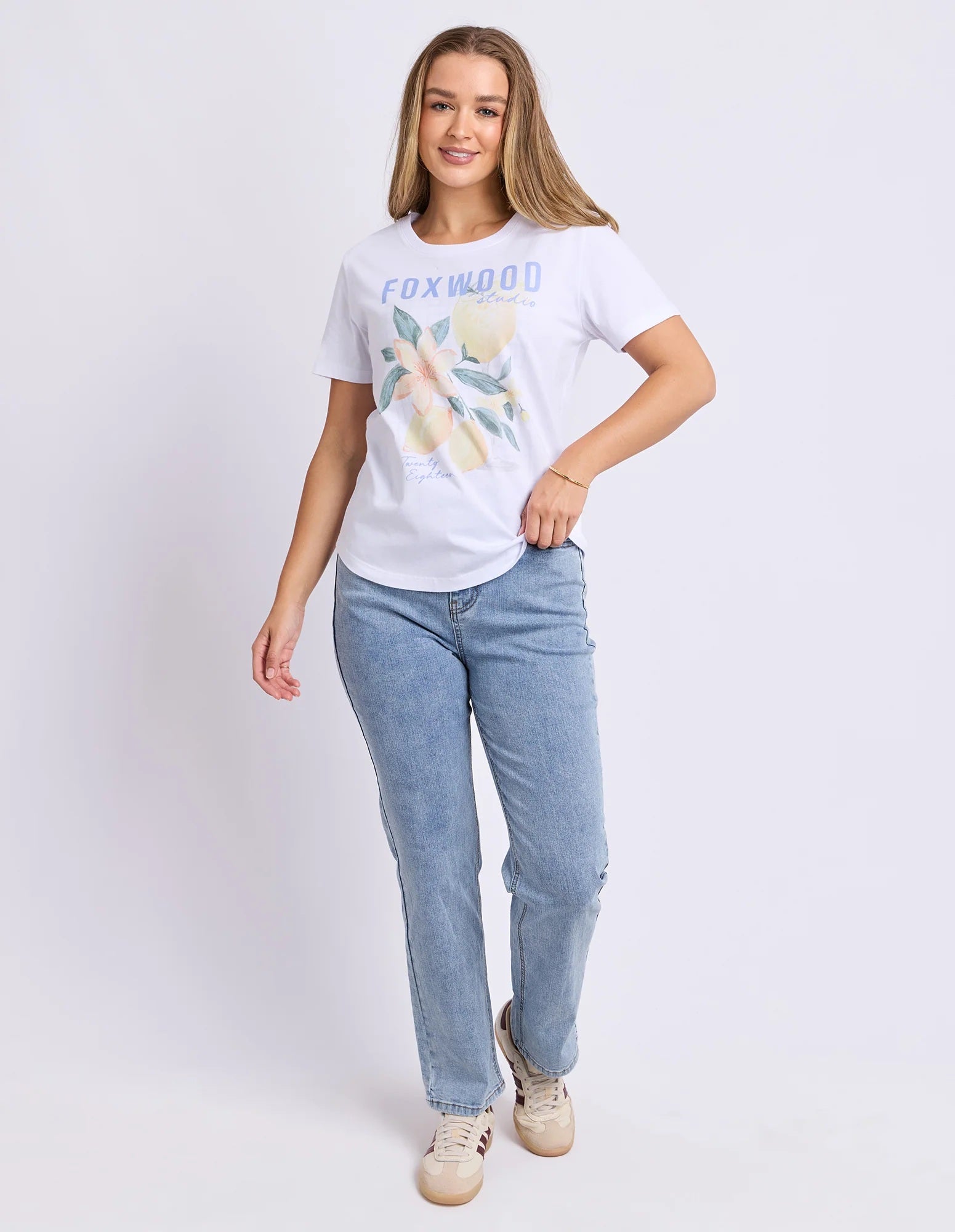 Foxwood Botany 100% Cotton Tee floral graphic