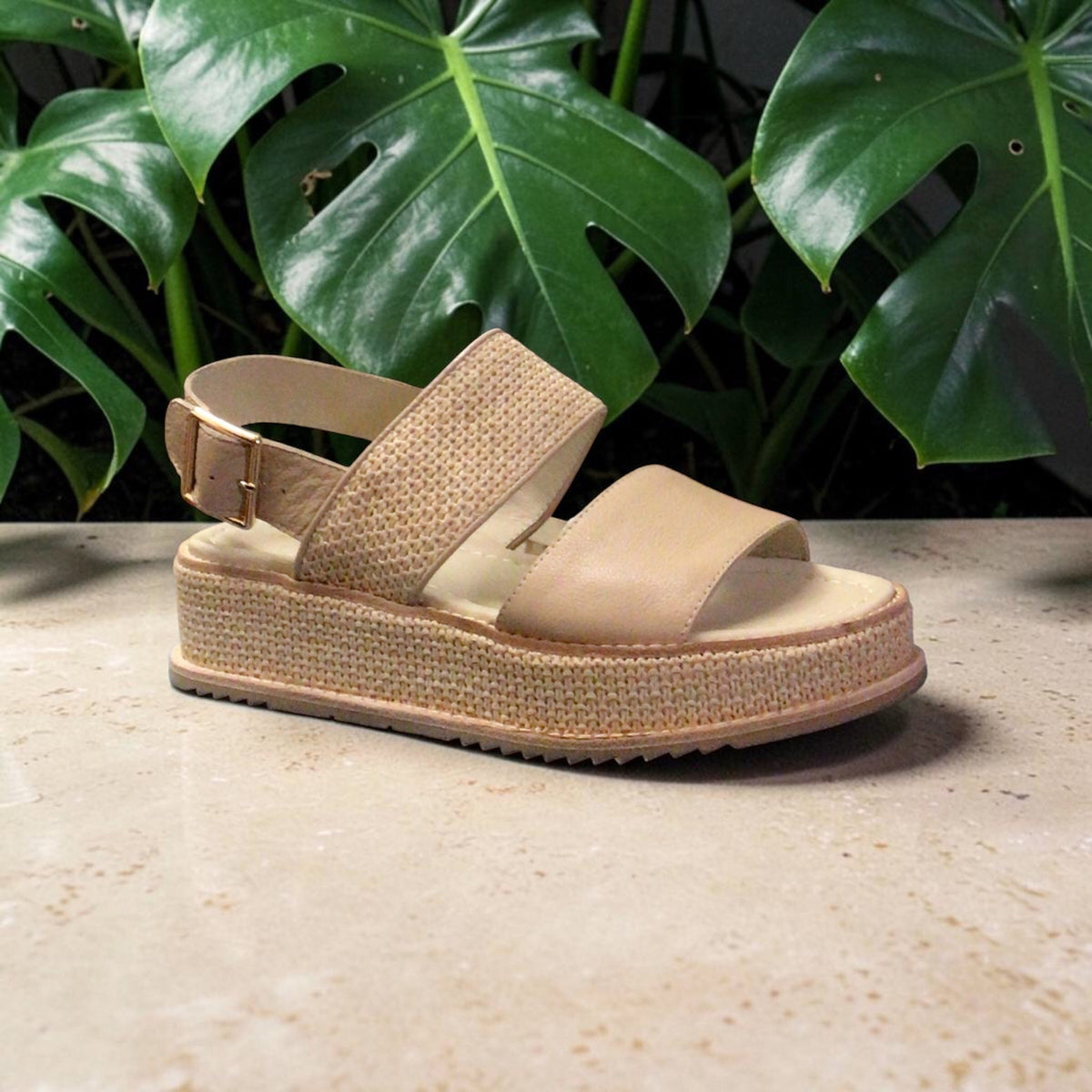 Django & Juliette Vaiga Wedges in Bone | Little Extras Lifestyle Australia