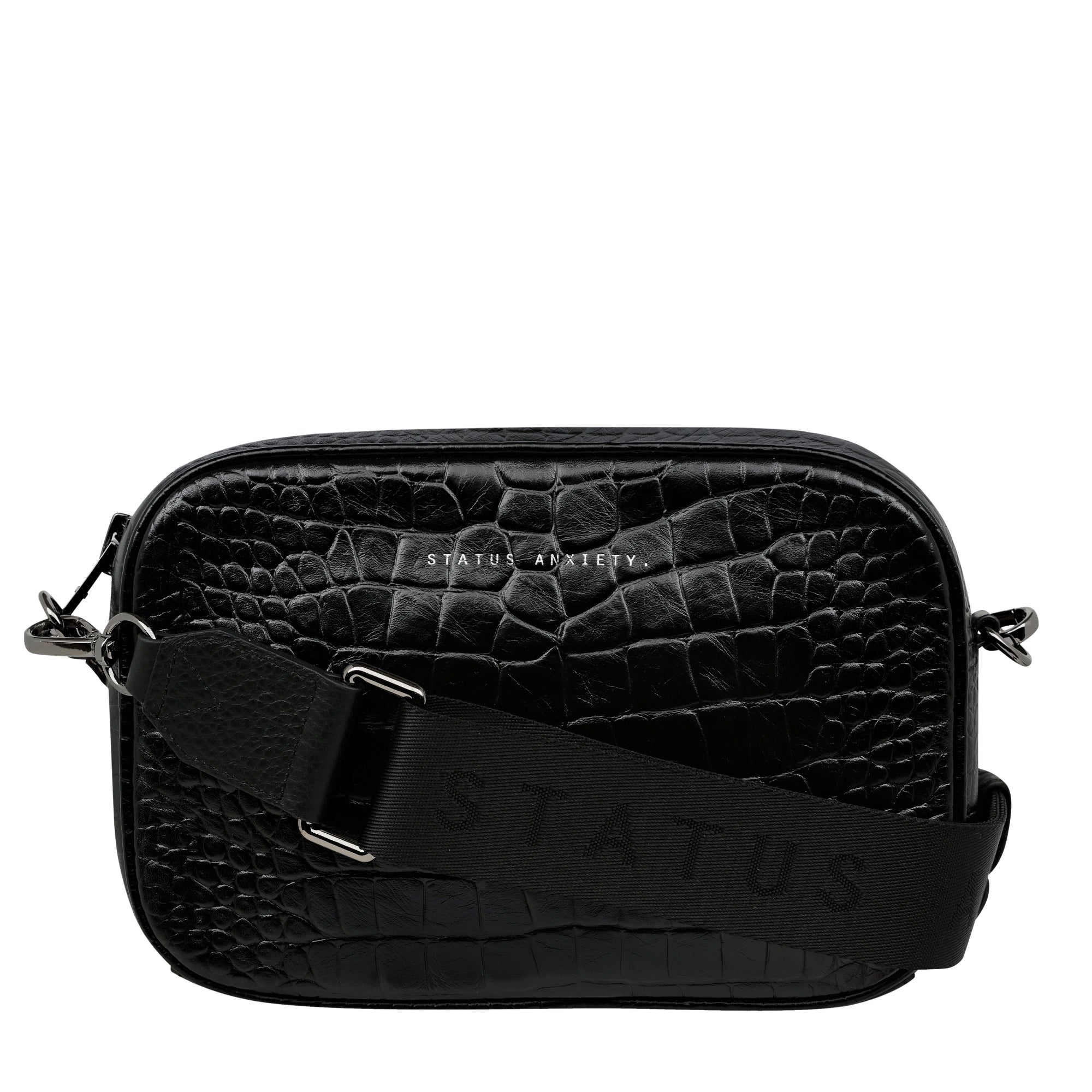 Status Anxiety Plunder with Webbed Strap [COLOUR:Black Croc]