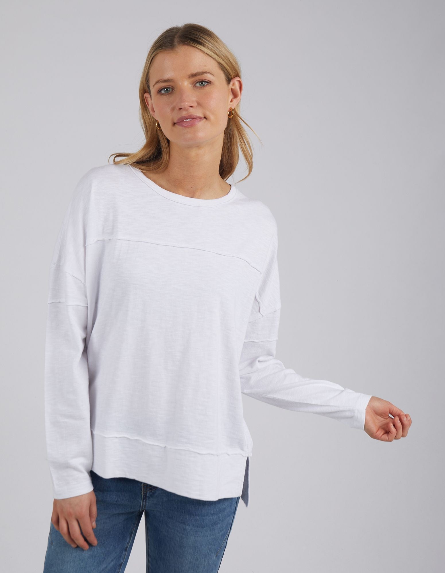Foxwood Jayne Throw On Top | White Long Sleeve Shirt | Little Extras Lifestyle | Women's Tops Australia
