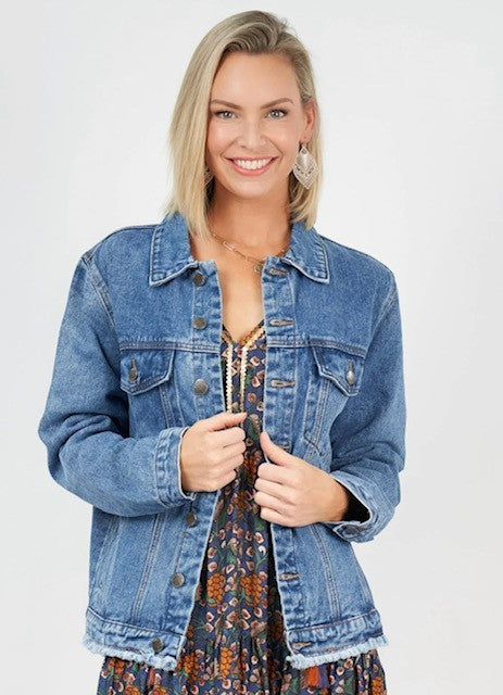 Lel Loves Sanford Denim Jacket - Little Extras Lifestyle Boutique