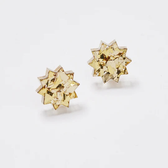 Martha Jean Star Studs - Gold