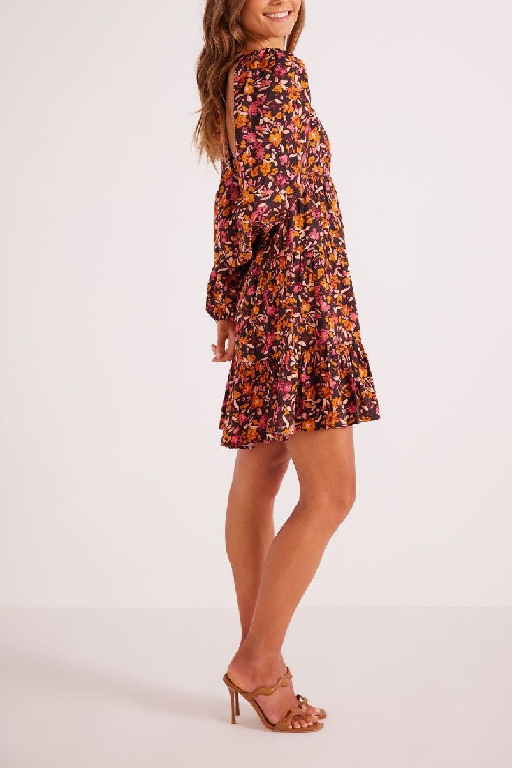 MinkPink Sorrento Mini Dress [COLOUR:Floral SIZE:XS]