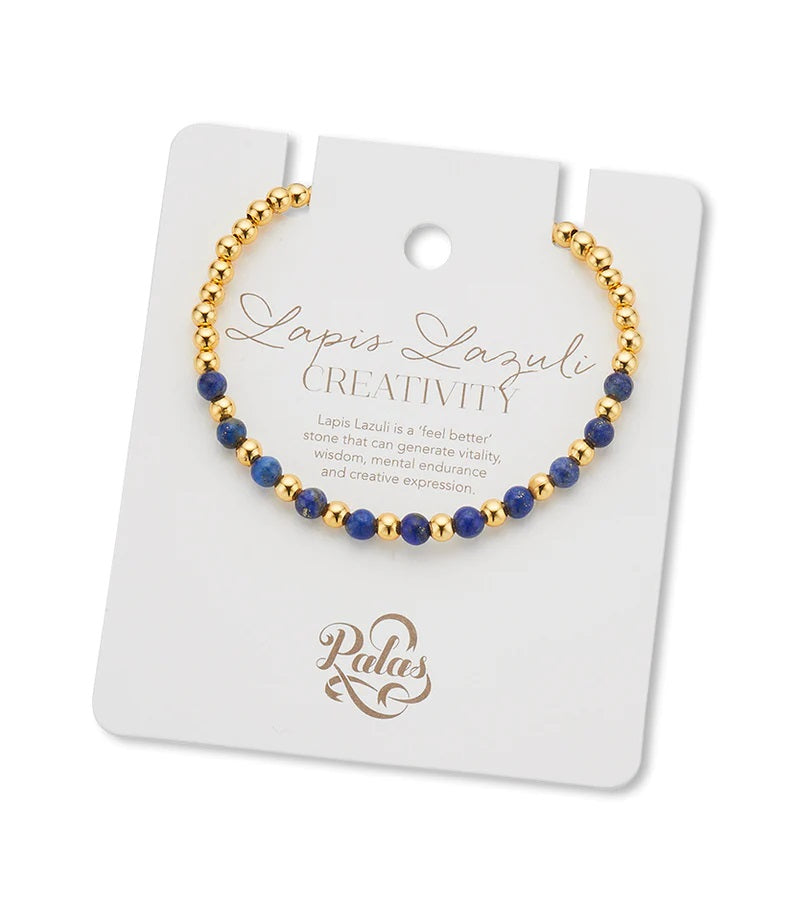 Palas Lotus Purity Lapis Lazuli Bracelet - Creativity