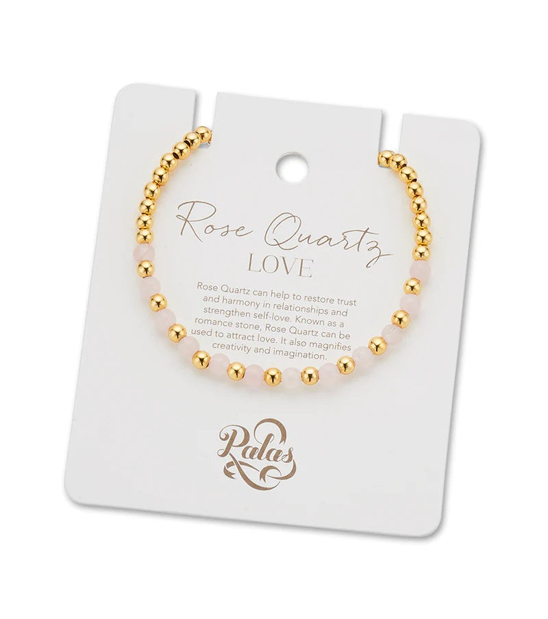 Palas Lotus Purity Rose Quartz Bracelet - Love