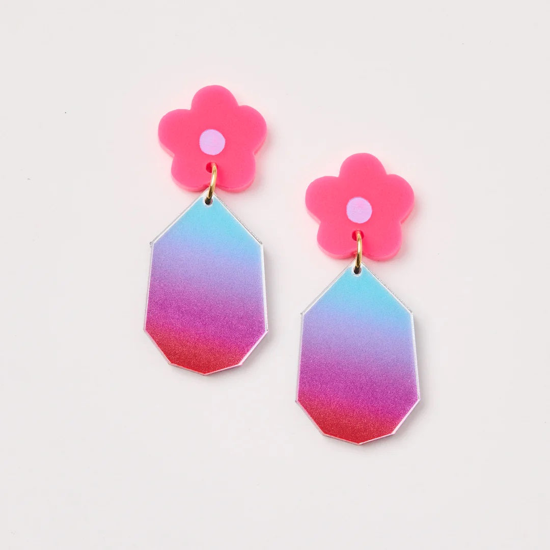 Martha Jean Ombre Daisy Drop Earrings