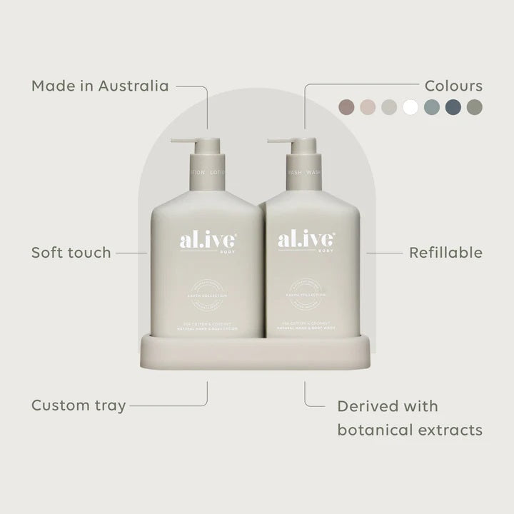 Al.ive Body Wash & Lotion Duo Pack - Sea Cotton & Coconut