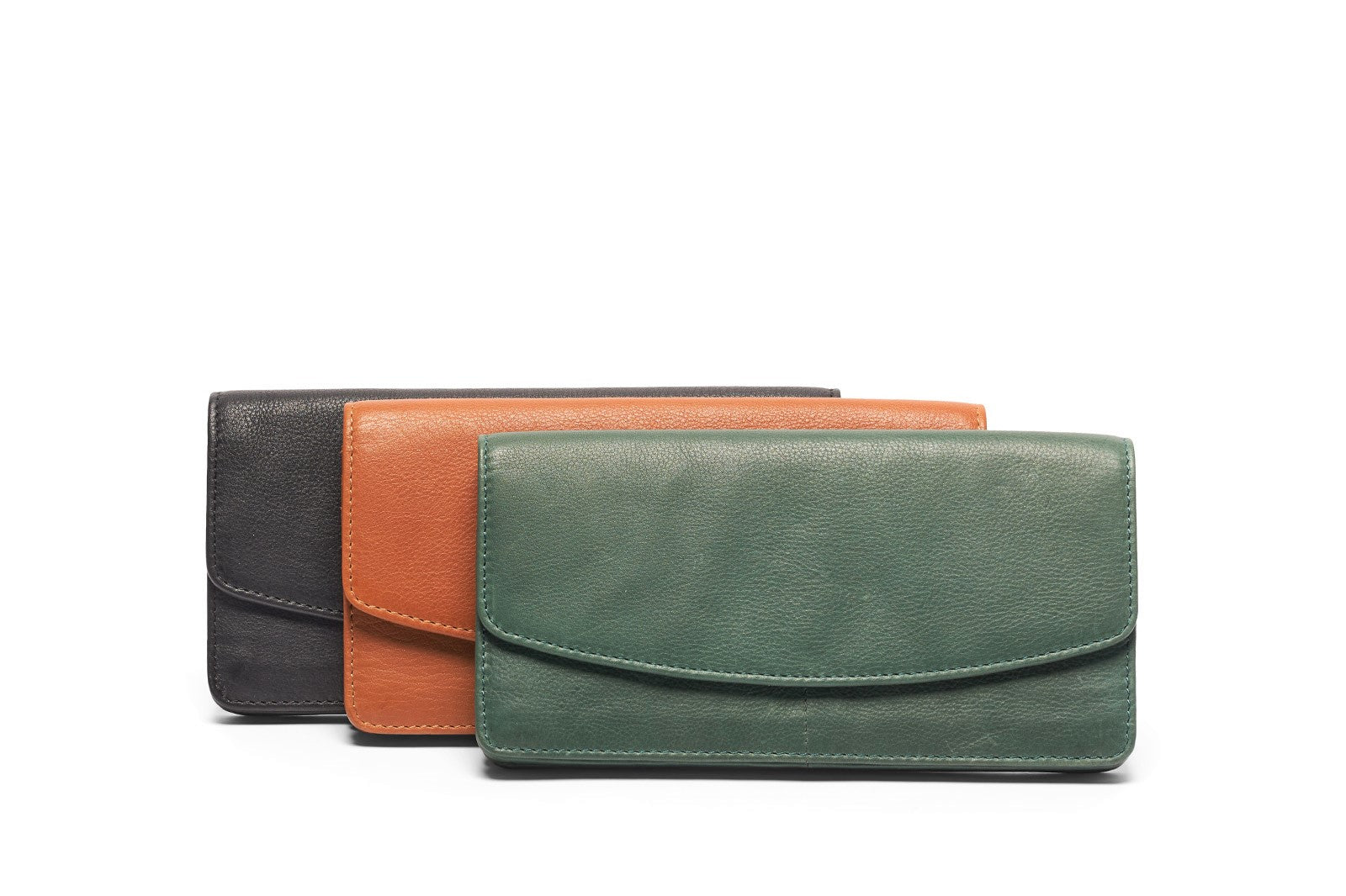 Oran By Rugged Hide Millie Large Wallet - Pine Green