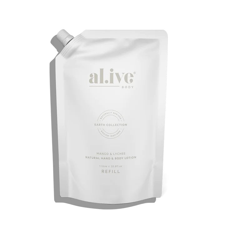 Al.ive Body 1 Litre Lotion Refill - Mango & Lychee