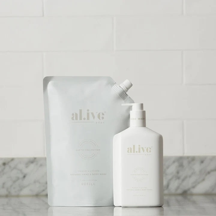 Al.ive Body 1 Litre Wash Refill - Mango & Lychee