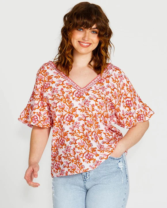 Sass Ashley V-Neck Top