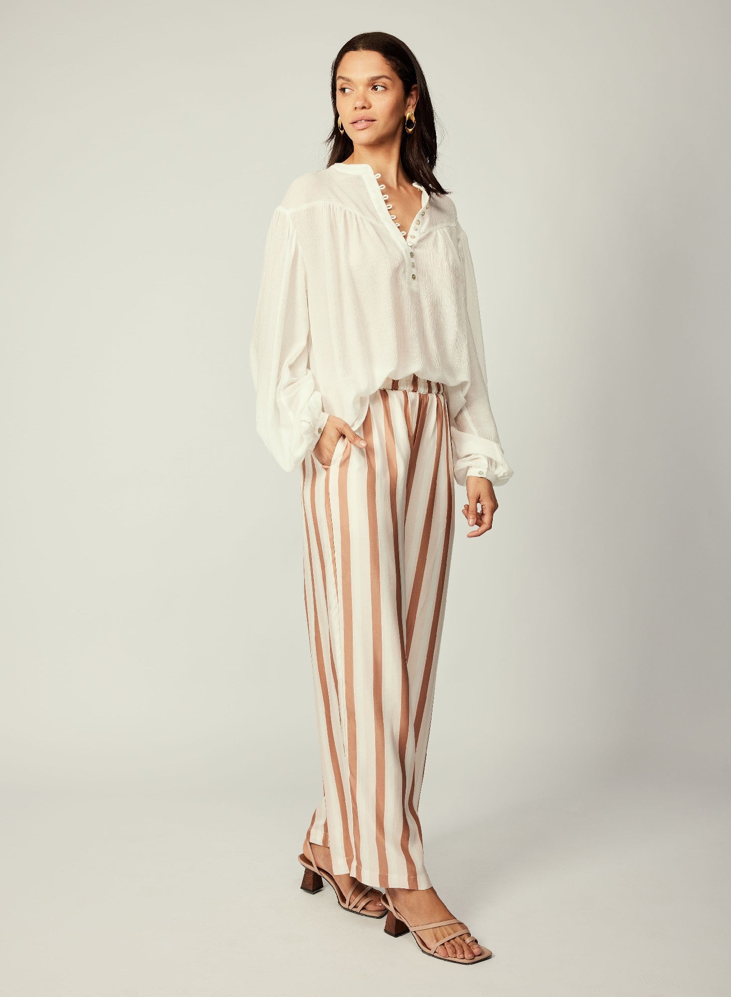 White Round Neck Blouse | Women’s Blouse Australia