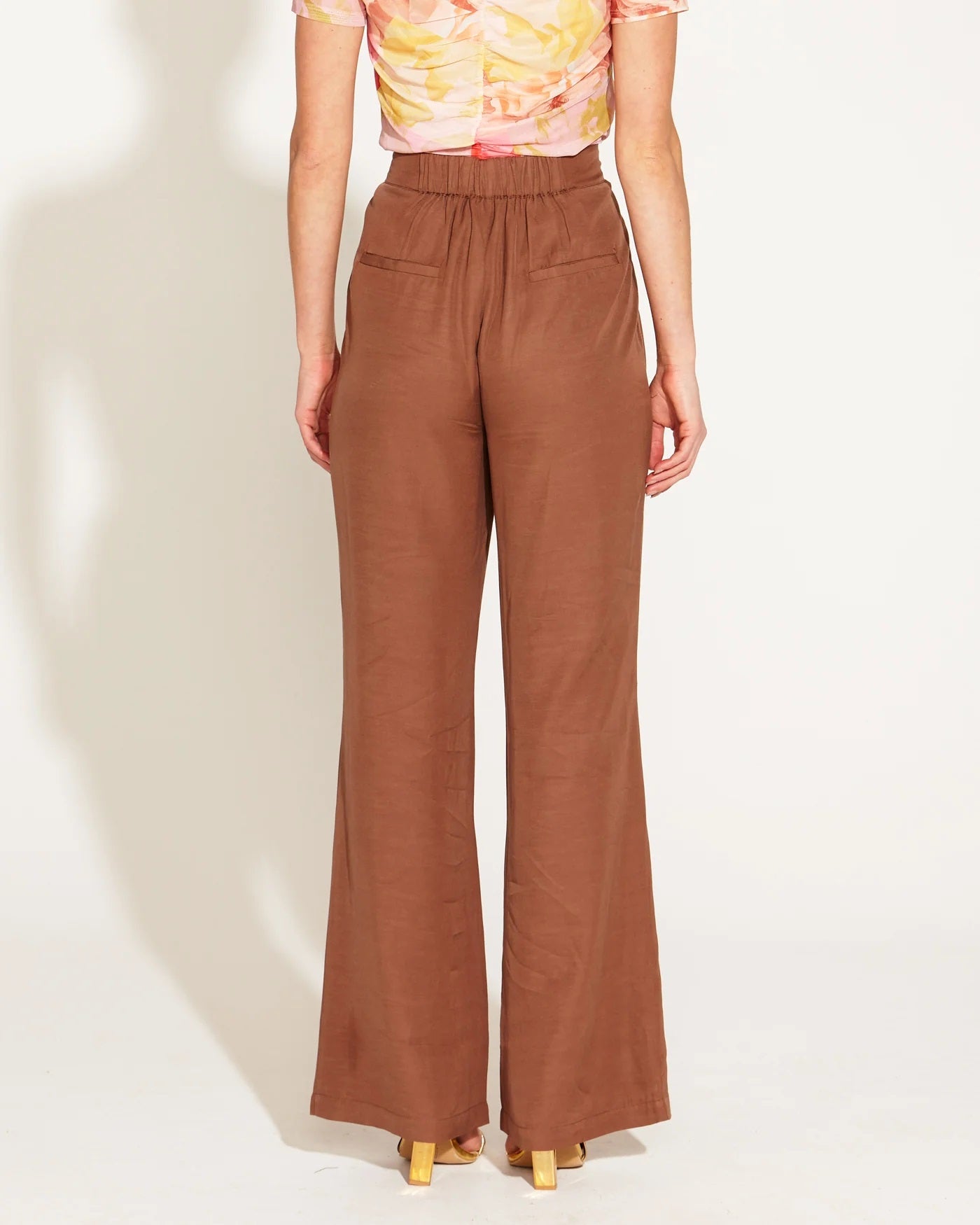 Fate + Becker One And Only High Waisted Pant [COLOUR:Mocha SIZE:8]