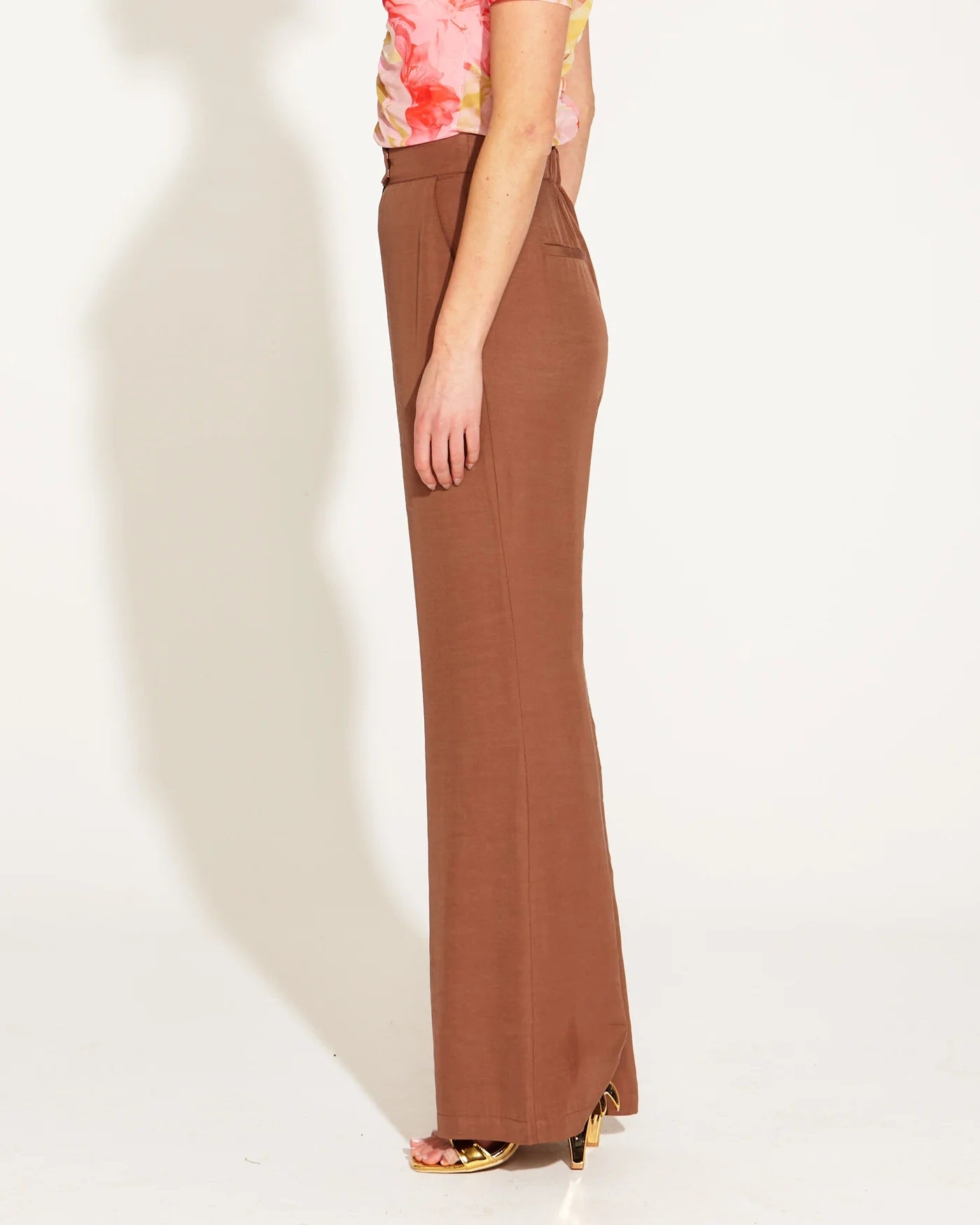 Fate + Becker One And Only High Waisted Pant [COLOUR:Mocha SIZE:8]