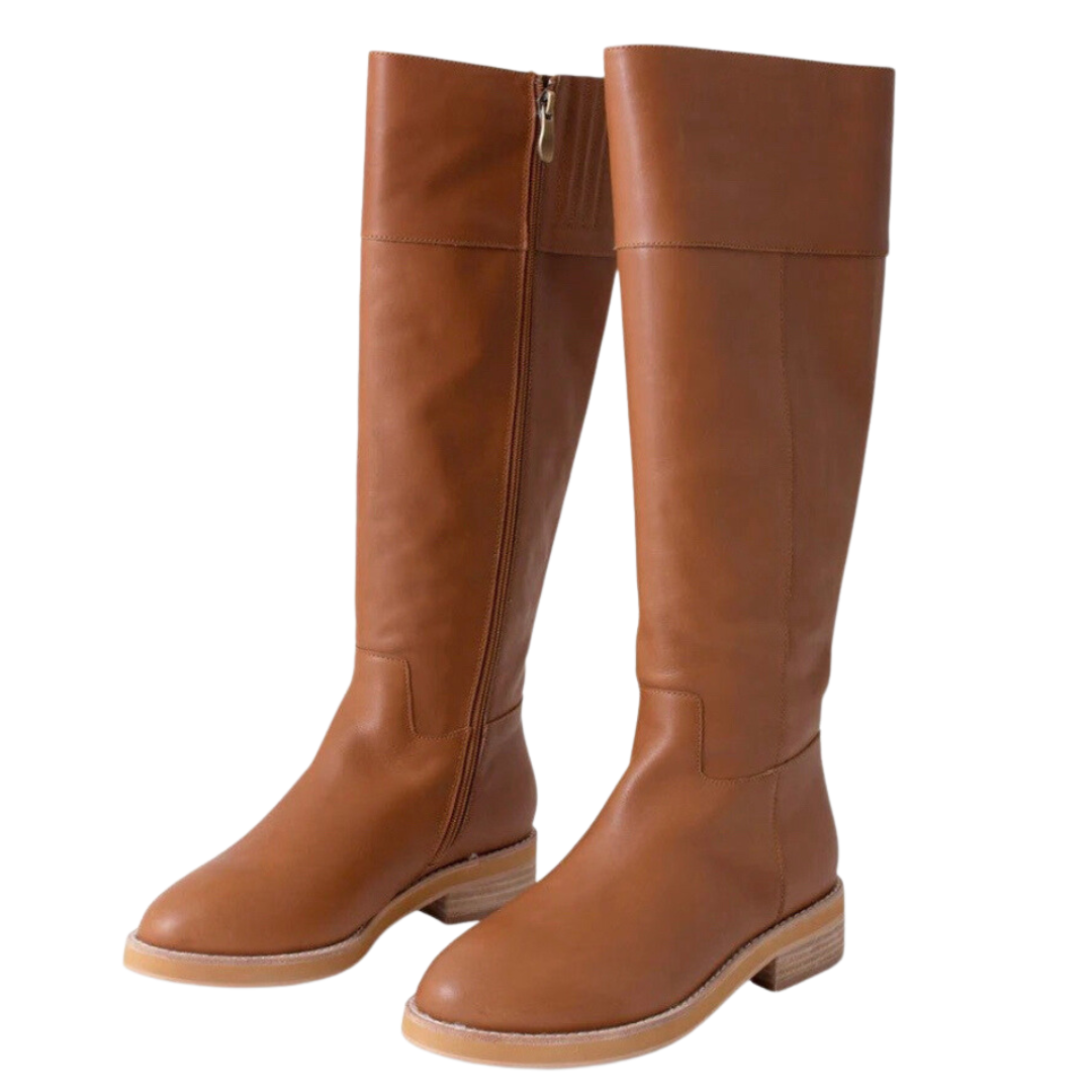 Walnut Camile Leather Boot