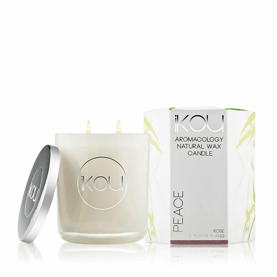 iKOU Eco-luxury Aromacology Candle Glass Large - Little Extras Lifestyle Boutique