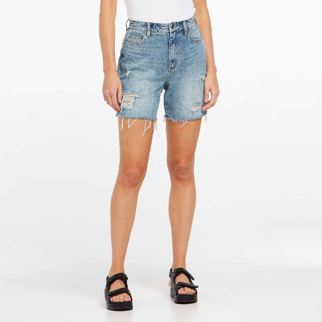 Riders Straight Denim Short - Little Extras Lifestyle Boutique