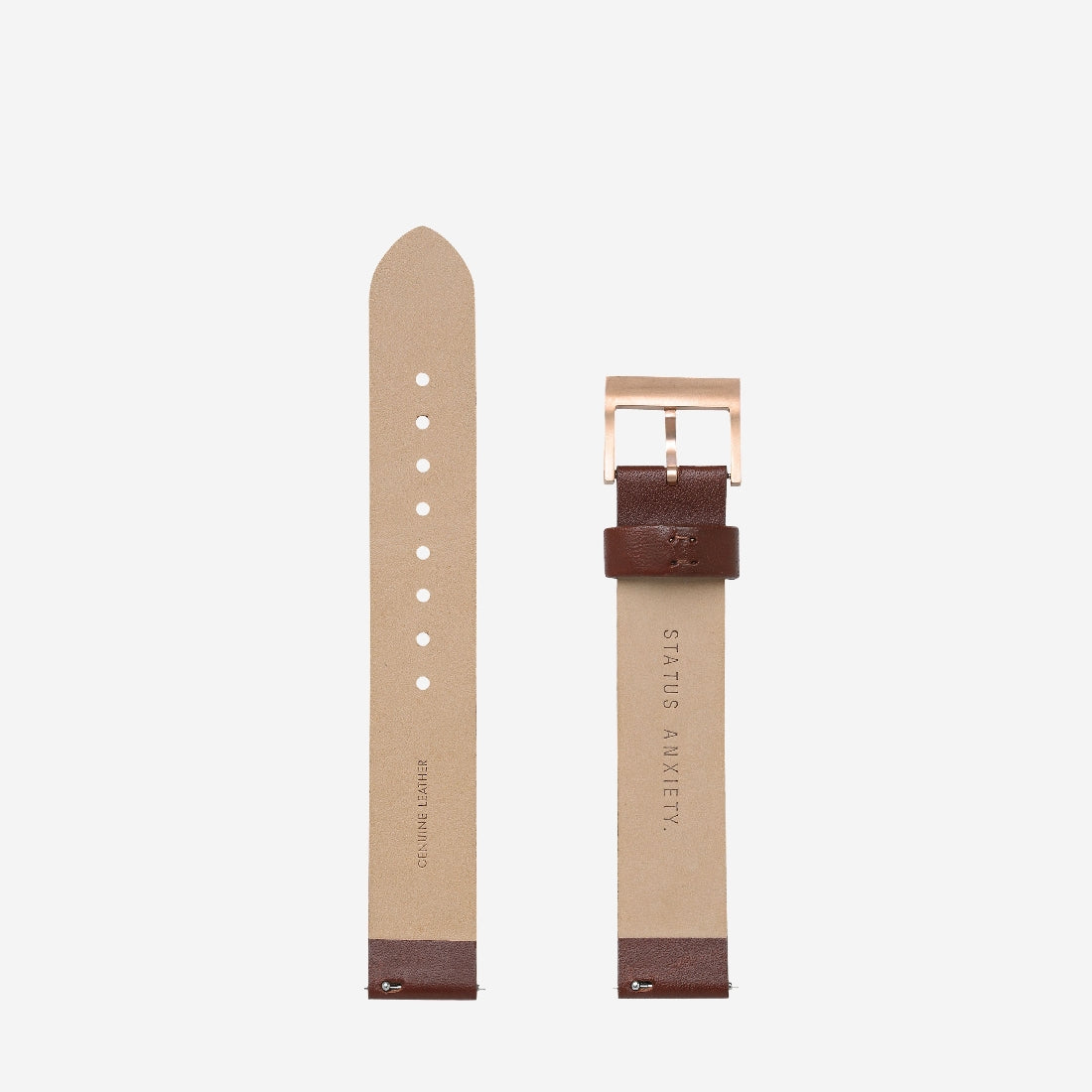 Status Anxiety Repeat After Me Strap - Brown/Brushed Copper - Little Extras Lifestyle Boutique