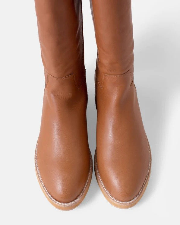 Walnut Camile Leather Boot - Little Extras Lifestyle Boutique