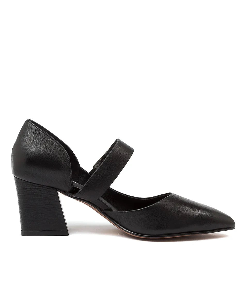 Django & Juliette Milling Leather Heel [COLOUR:Black SIZE:36]
