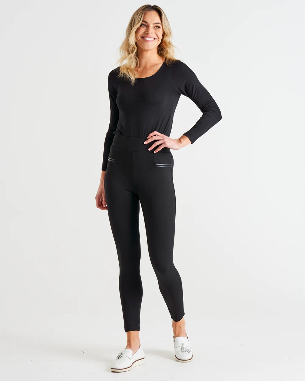 Betty Basics Gwen Ponte Legging [COLOUR:Black SIZE:8]