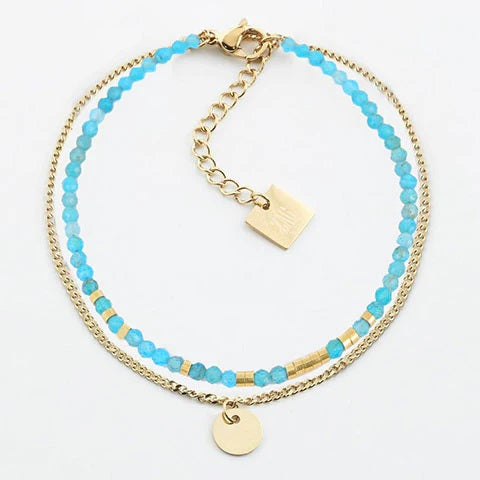 Zag Bijoux Venus Bracelet [COLOUR:Gold/Aqua]