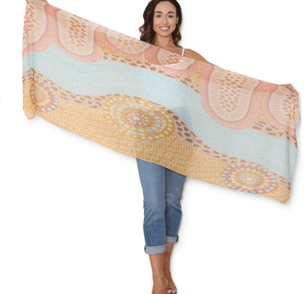 Artists Label Narooma Scarf [COLOUR:naturals]