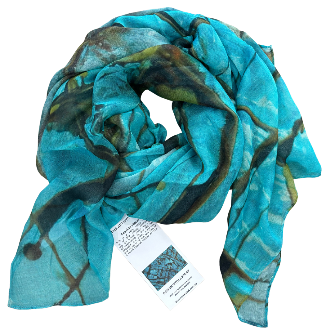 The Artists Label Seaside Stone Scarf [COLOUR:Blue]
