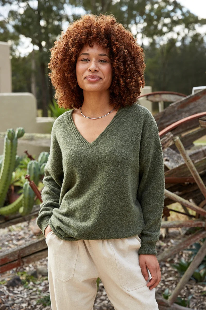 Eb & Ive Paarl Knit [COLOUR:Moss SIZE:Xs/s]