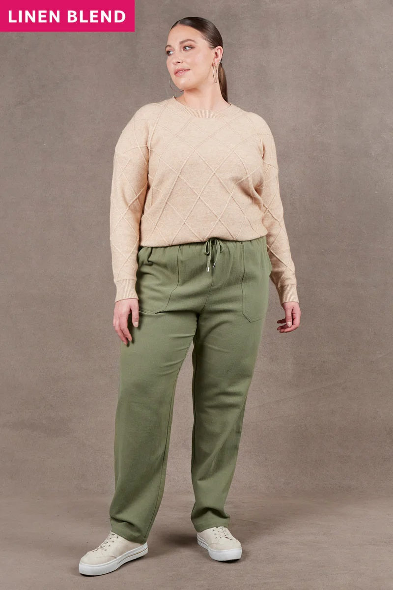 Eb & Ive Sammi Pant [COLOUR:Thyme SIZE:XS]