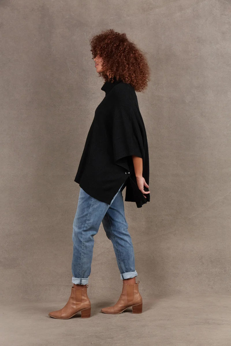 Eb & Ive Nawi Poncho [COLOUR:Ebony SIZE:One size]