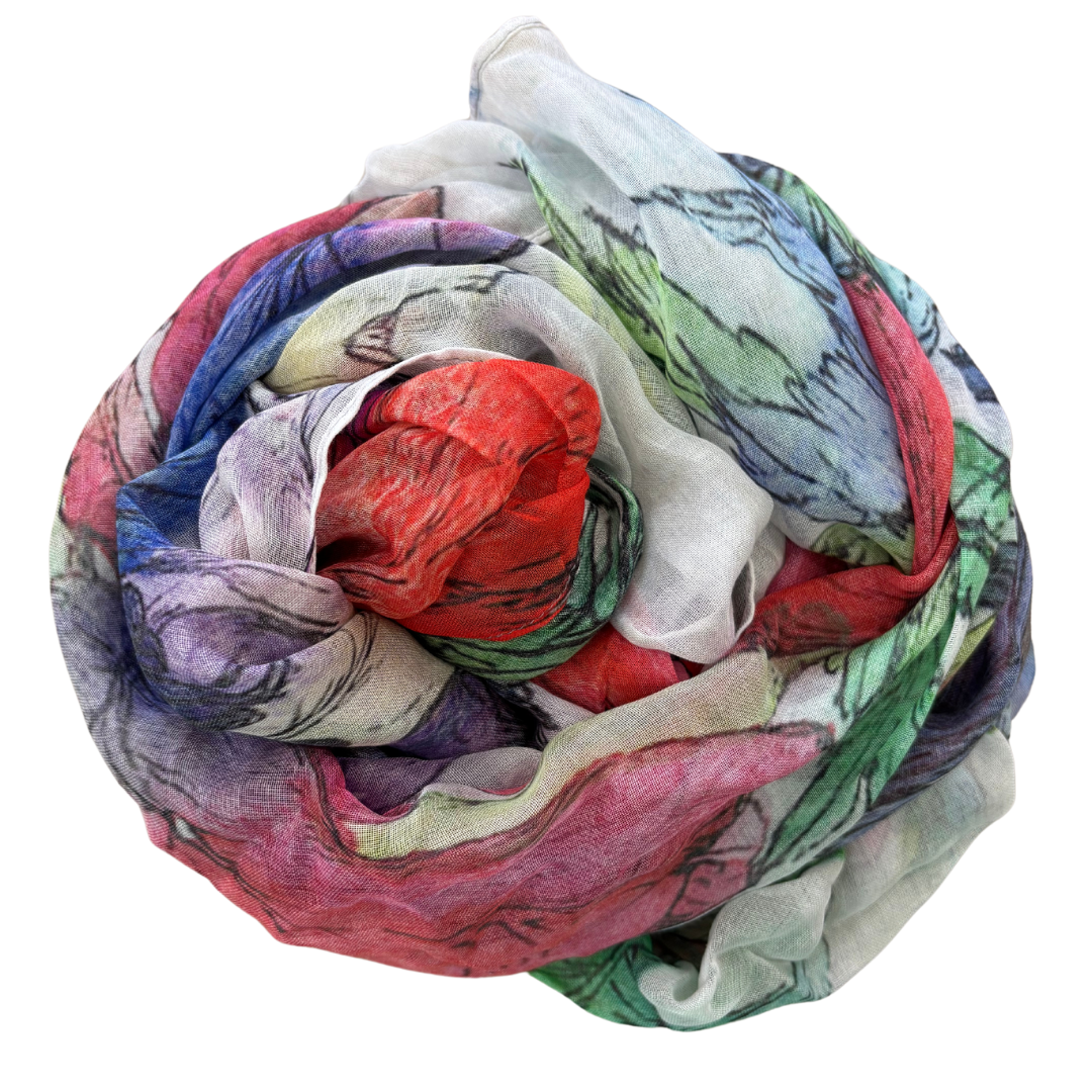 The Artists Label Anemones Scarf