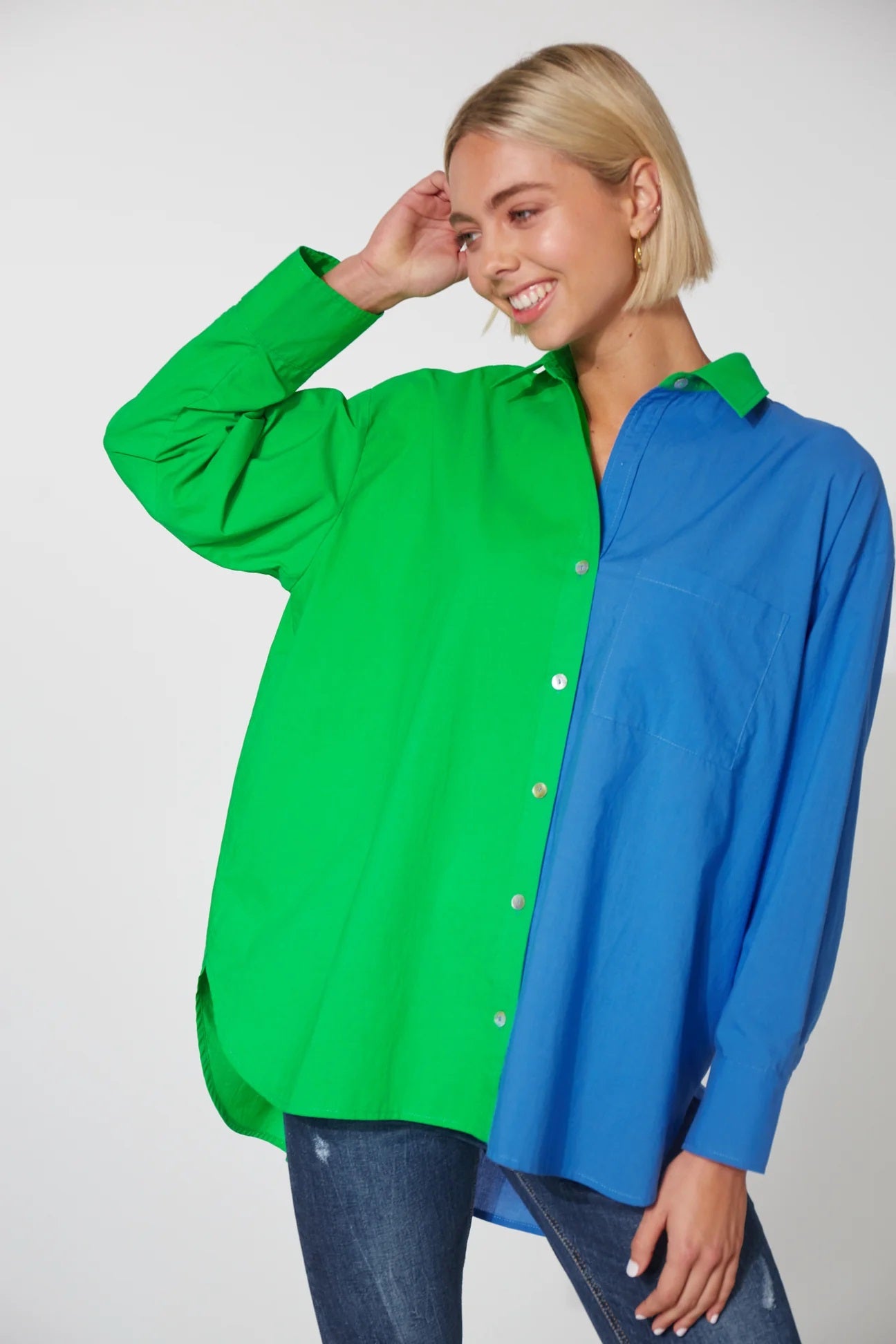 Haven Montrose Shirt [COLOUR:Evergreen/Cobalt SIZE:One size]